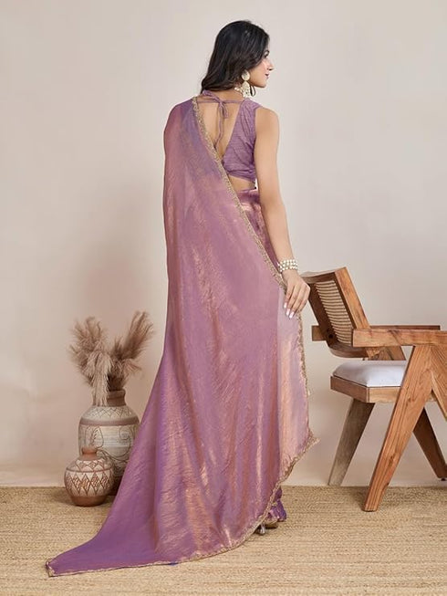 Vasthrlay Chiffon Embellished Ethnic Wear
