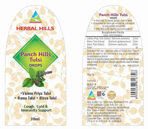 Herbal Hills Panch Tulsihills Drop