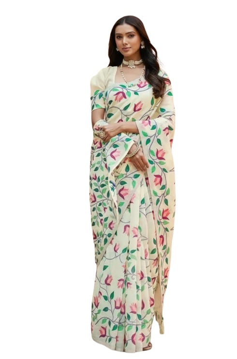 Vasthrlay Printed Multicolor Kalamkari Unstitched