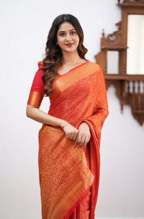 Vasthrlay Kanjivaram Woven Saree