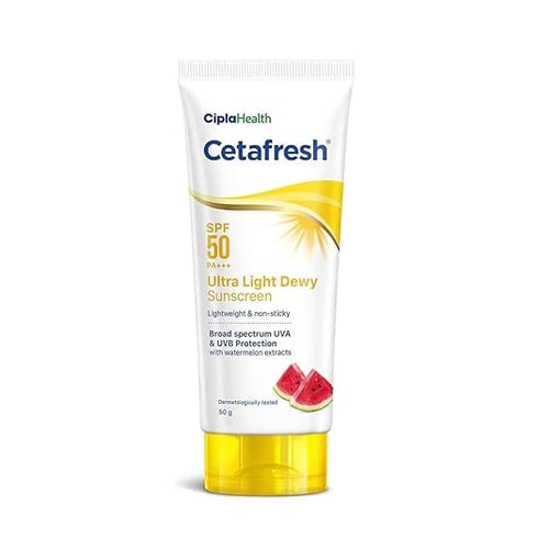 Cetafresh Ultra Light Dewy Sunscreen | Light weight| SPF 50 PA+++