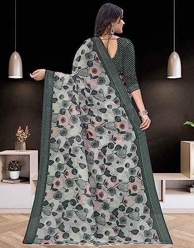 Vasthrlay Women's Cotton Kalamkari Wedding Saree With Blouse Piece