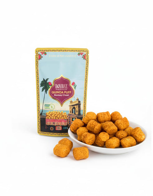 Bombay Snacking Company Quinoa Puff | Bombay Chaat Flavour | Roasted Snack
