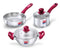 Prestige Stainless Steel 3 Pc Cookware Set with 2 Glass Lids