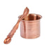 Pure Copper Tamba Pooja Panch Patra with Achmani Pali Spoon