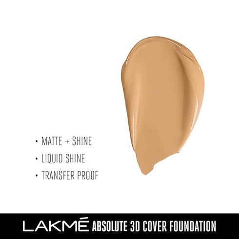 Lakme Absolute 3D Cover Foundation | Cool Tan
