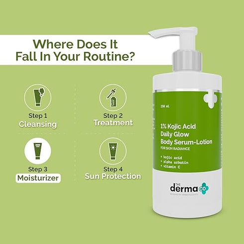 The Derma co 1% Kojic Acid Daily Glow Body SerumLotion For Skin Radiance