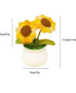 Crochet Flowers Artificial Twin Sunflower with Pot