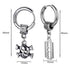 M Men Style Men Gothic Skeleton Head With Razor Blade Titanium