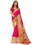 Vasthrlay Paithani Jacquard Unstitched Red Saree