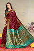 Vasthrlay Kanjivaram Chand Paithani Rama Pink Saree With Blouse Piece