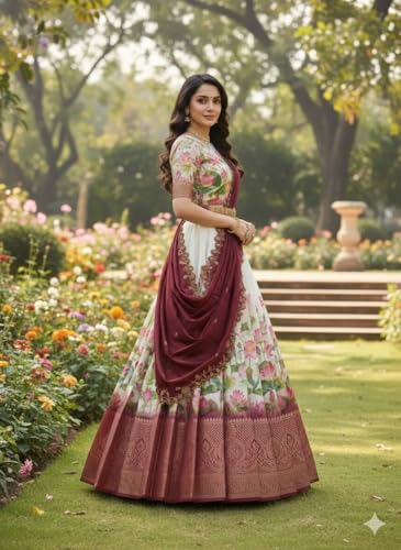 Vasthrlay Kanjivaram Silk Half Saree With Zari Dupatta