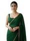 Vasthrlay Orange Decorative Unstitched Saree