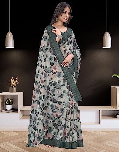 Vasthrlay Women's Cotton Kalamkari Wedding Saree With Blouse Piece