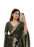 Vasthrlay Georgette Embroidery Saree Embellishments