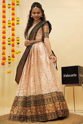 Vasthrlay Traditional South Indian Semi Stitch Half Saree