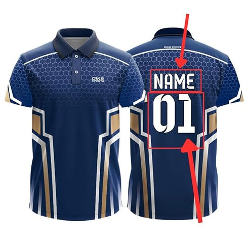 Dika Sports Custom Add Name And Number Jersey For Men Cricket T-Shirt |