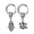 M Men Style Men Fatima Hamsa Hand Palm with Gothic Skeleton Head