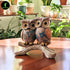 Owl Statue for Good Luck Resin Figurine Antique Multicolour |Feng Shui & Vastu I Evil Eye