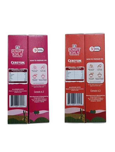 HUNGRY KOALA Cereal Made With Natural Ingridients Oats Carrot Ragi & Banana