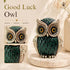The Spiritual Living Classy Green Owl Statue for Good Luck | Feng Shui Items