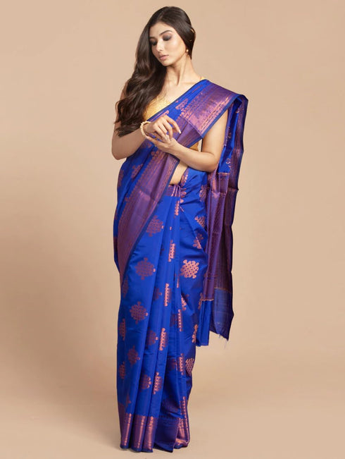 Vasthrlay Banarasi Unstitched Saree