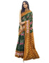 Vasthrlay Printed Unstitched Green Saree