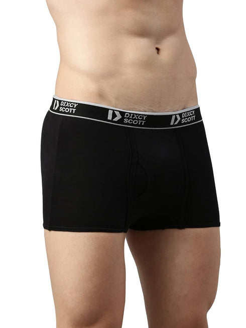 Dixcy Scott Originals Swish Trunk | Short Trunks for Men | 100% Combed Cotton | Soft, Sweat-Absorbent Waistband | C-Open Front Men's Underwear | Elasticated Leg Grip Innerwear for Man | Pack of 4