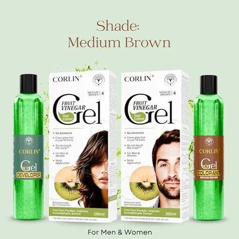 Corlin Hair Color Gel (Medium Brown)