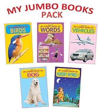My Jumbo Book - Pack (5 Titles) - Birds, Words, Vehicles, Dog, Nursery Rhymes