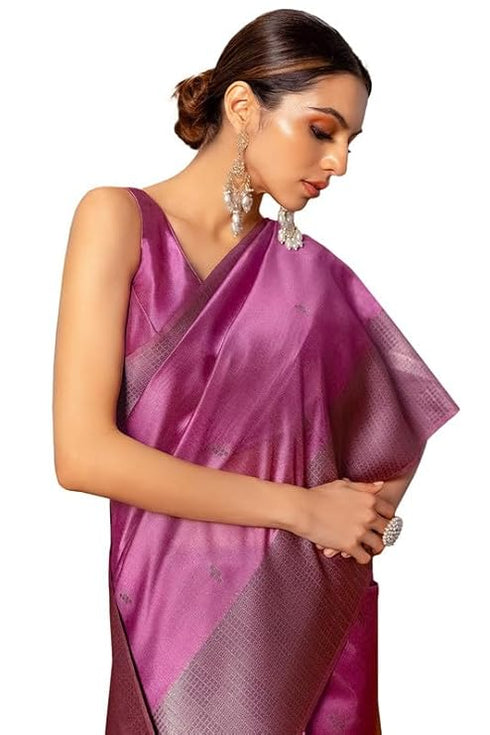 Vasthrlay Purple Tussar Tassels