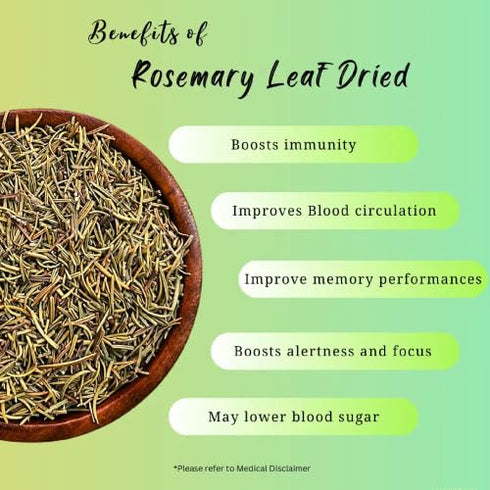 NatureVit Dried Rosemary Leaves Pure Herb for Cooking & Hair Care