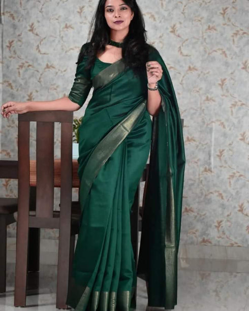 Vasthrlay Handwoven Border Unstitched Saree