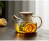 ZROY Enterprise Round Glass Tea Pot(Wooden Lid with Cup)