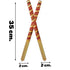 STLYZ Wooden Dandiya Sticks for Dance 15 inch
