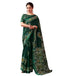 Vasthrlay Womens Printed Green Saree With Unstitched Blouse Piece