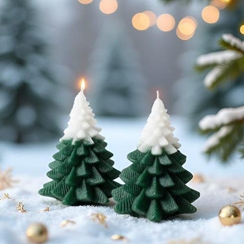 Christmas Tree Candle Set of 2
