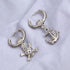 M Men Style Gothic Skeleton Head with Wheel Ship Anchor Ship Piercing Jewelry