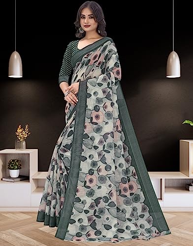 Vasthrlay Women's Cotton Kalamkari Wedding Saree With Blouse Piece