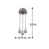 Voylla Oxidised Silver-Plated Mandala Half Moon Tassel Earrings for Women & Girls