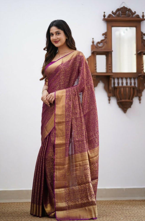 Vasthrlay Kanjivaram Woven Saree