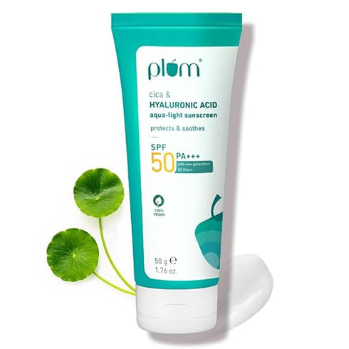 Plum Cica & Hyaluronic Acid Aqua|Light Sunscreen SPF 50 PA+++