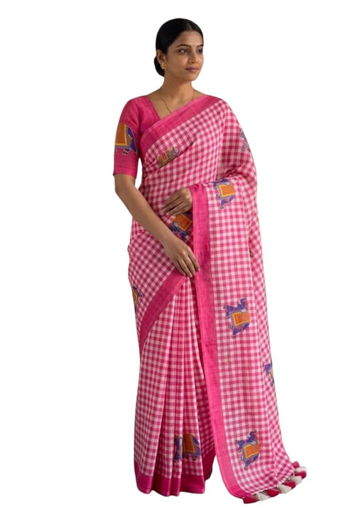 Vasthrlay Checked Digital Design Lightweight