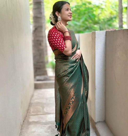 Vasthrlay Green Saree