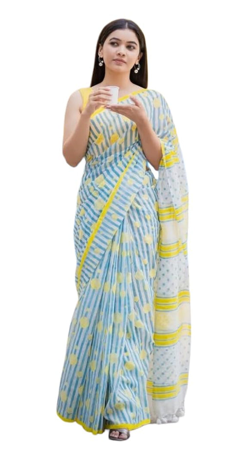 Vasthrlay Striped Lightweight Contrast Unstitchd
