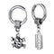 M Men Style Men Gothic Skeleton Head With Razor Blade Titanium