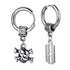 M Men Style Men Gothic Skeleton Head With Razor Blade Titanium