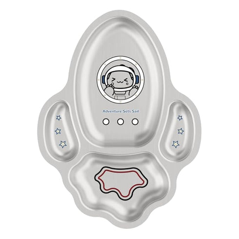 Stainless Steel Plate for Kids with 3 Compartments
