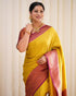 Vasthrlay Yellow Kanjivaram Saree