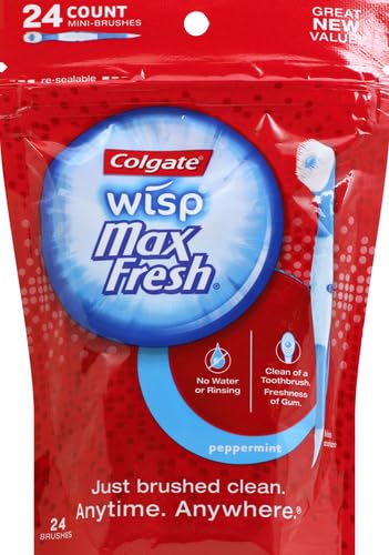 Colgate Adult Max Fresh Wisp Disposable Travel Manual Toothbrush